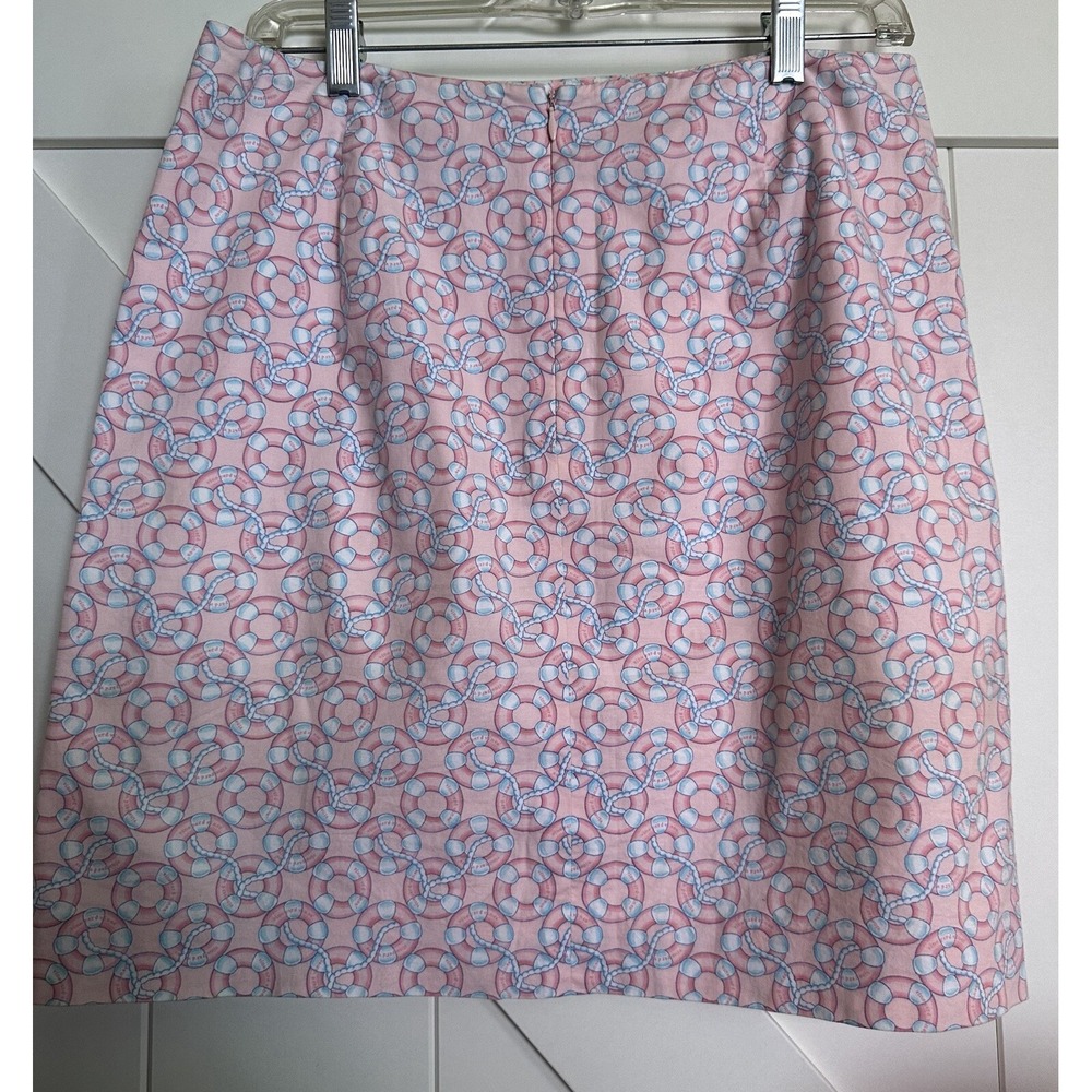 Vineyard Vines Skirt Nautical Life Preserver Rings Pink sz 6 - Picture 2 of 4